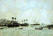 Villefranche Navios de guerra, Eugene Boudin